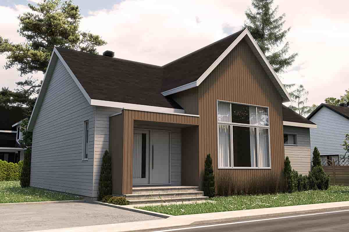 Contemporary, Cottage, Modern House Plan 76587 with 2 Beds, 1 Baths Picture 1