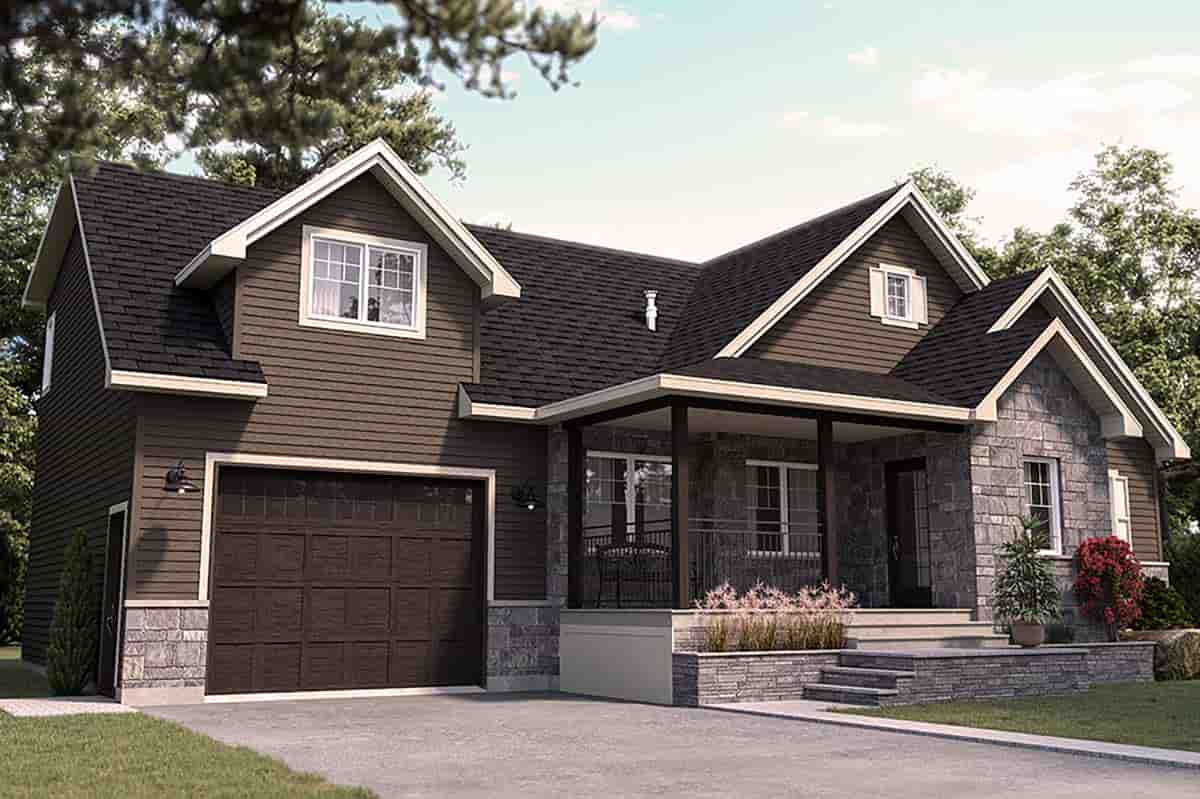 Country, Craftsman, Farmhouse House Plan 76592 with 3 Beds, 3 Baths, 1 Car Garage Picture 1