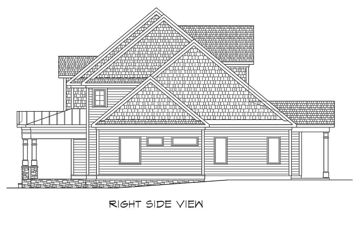 Craftsman, Traditional House Plan 76713 with 4 Beds, 5 Baths, 3 Car Garage Picture 1