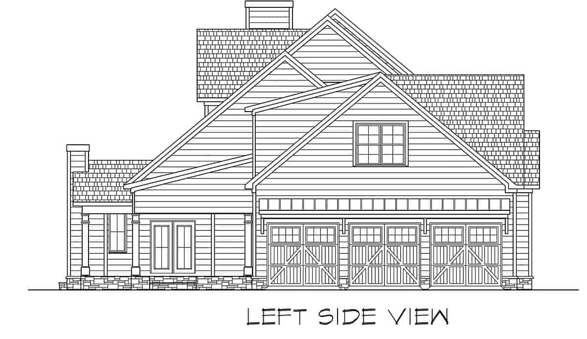 Craftsman, Traditional House Plan 76716 with 4 Beds, 5 Baths, 3 Car Garage Picture 2