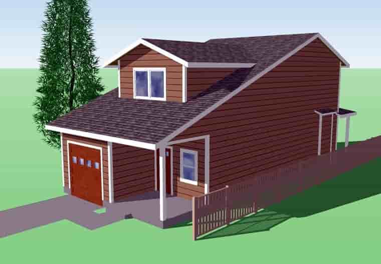 Bungalow, Craftsman House Plan 76807 with 3 Beds, 2 Baths, 1 Car Garage Picture 1