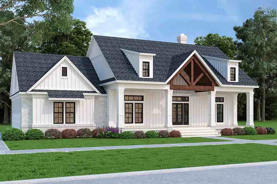 Farmhouse House Plan 76943 with 3 Beds, 2 Baths, 3 Car Garage Picture 2