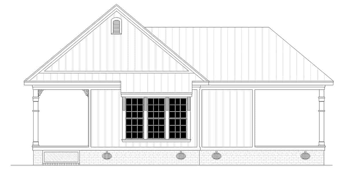 Colonial, Cottage, Country House Plan 76952 with 1 Beds, 1 Baths Picture 1