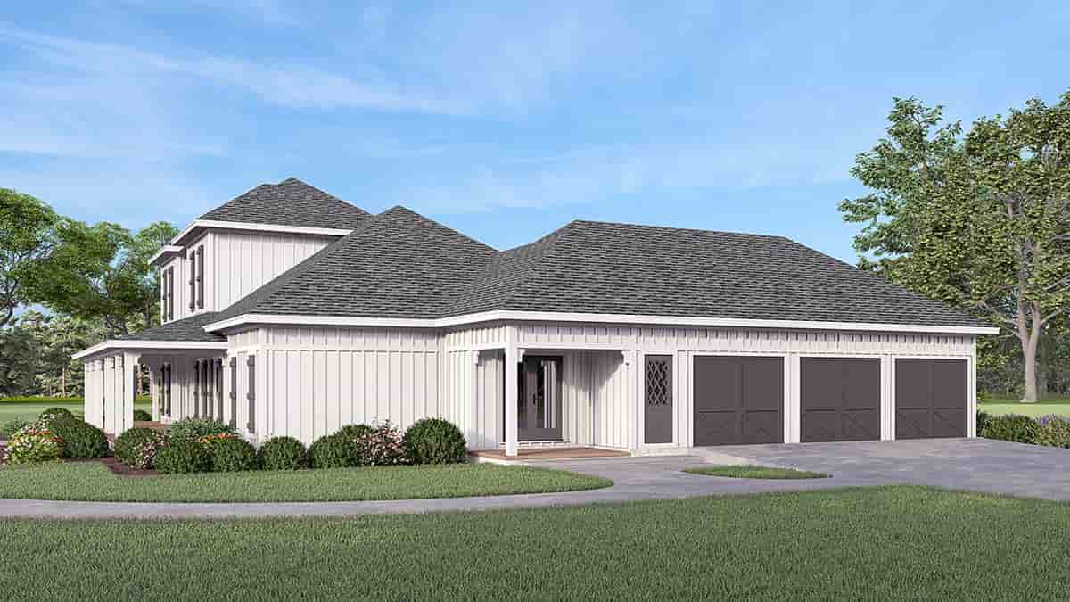 Country, Farmhouse, Southern, Traditional House Plan 76969 with 4 Beds, 4 Baths, 3 Car Garage Picture 1