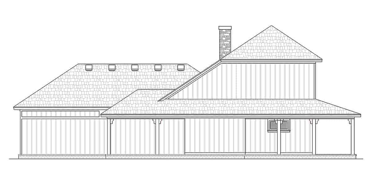 Country, Farmhouse, Southern, Traditional House Plan 76969 with 4 Beds, 4 Baths, 3 Car Garage Picture 2