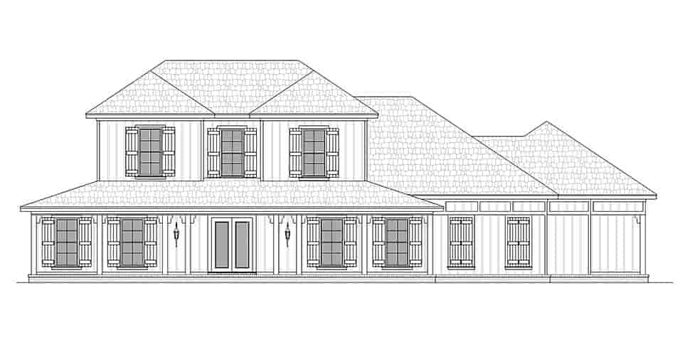 Country, Farmhouse, Southern, Traditional House Plan 76969 with 4 Beds, 4 Baths, 3 Car Garage Picture 3
