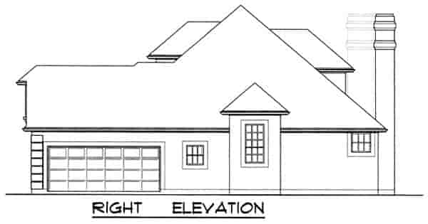 European House Plan 77110 with 3 Beds, 2.5 Baths, 2 Car Garage Picture 2