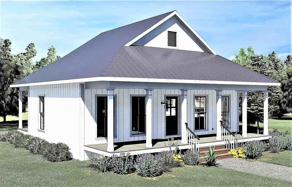 Country, Southern House Plan 77404 with 2 Beds, 1 Baths Picture 2