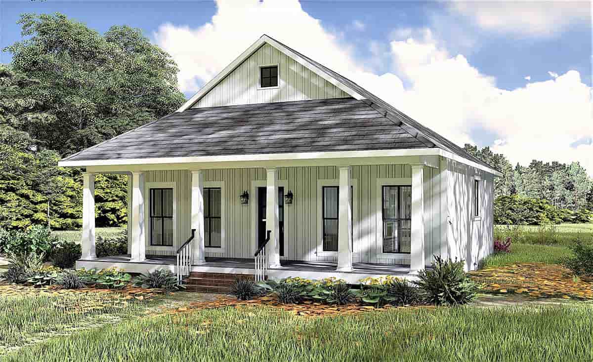 Country, Southern House Plan 77405 with 2 Beds, 1 Baths Picture 1