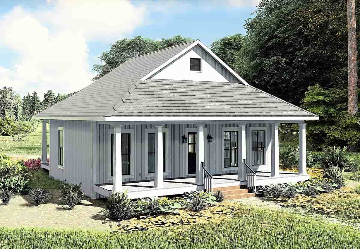 Country, Southern House Plan 77405 with 2 Beds, 1 Baths Picture 2