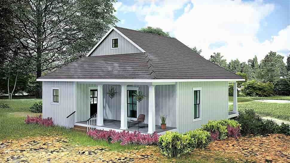 Country, Southern House Plan 77405 with 2 Beds, 1 Baths Picture 3
