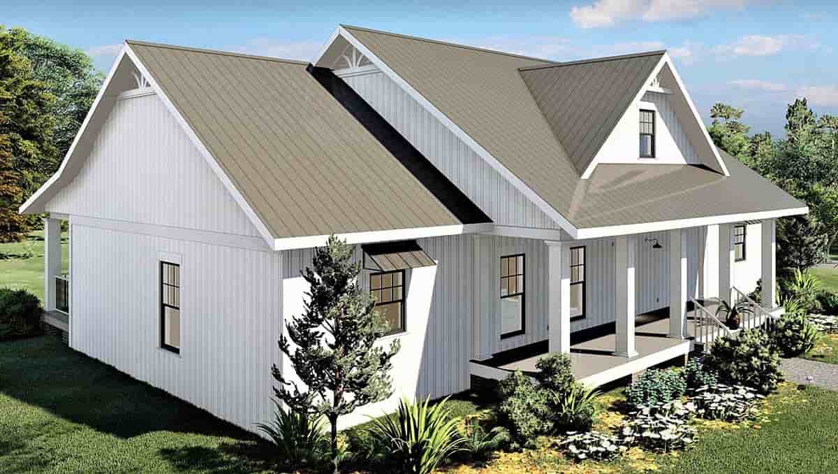 Country, Southern House Plan 77408 with 4 Beds, 3 Baths, 2 Car Garage Picture 2