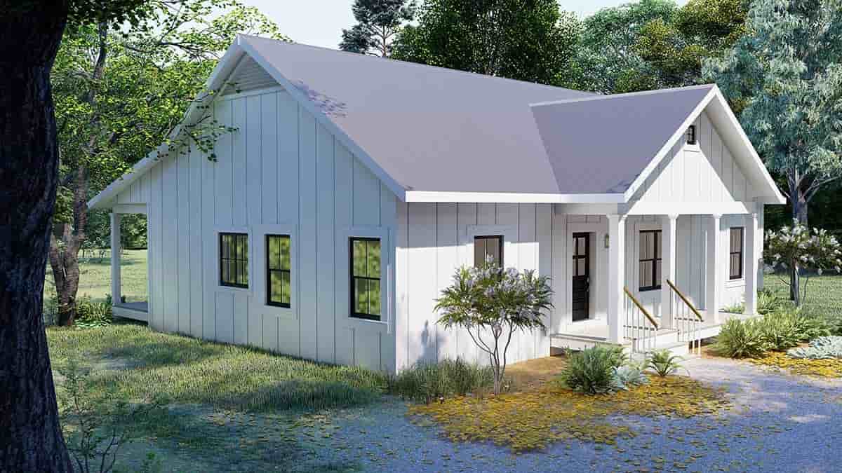 Cottage, Country, Traditional House Plan 77413 with 3 Beds, 2 Baths Picture 2