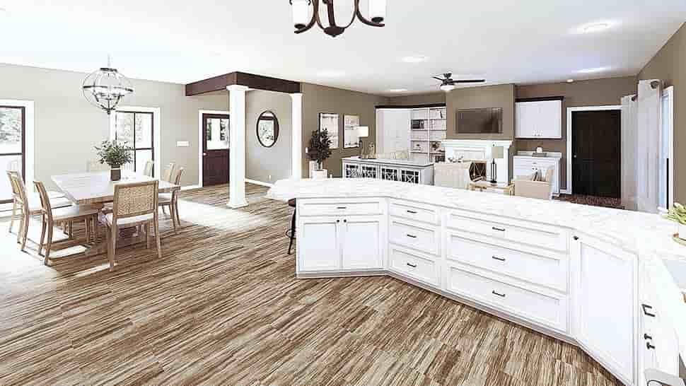 Country, Farmhouse, Ranch, Southern House Plan 77452 with 3 Beds, 2 Baths, 2 Car Garage Picture 3