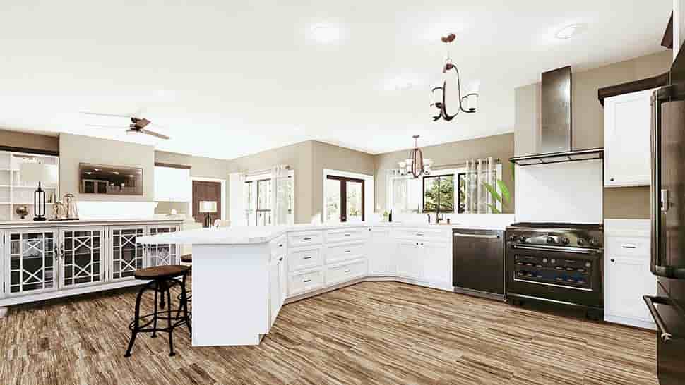 Country, Farmhouse, Ranch, Southern House Plan 77452 with 3 Beds, 2 Baths, 2 Car Garage Picture 4