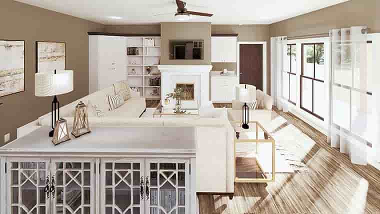 Country, Farmhouse, Ranch, Southern House Plan 77452 with 3 Beds, 2 Baths, 2 Car Garage Picture 5