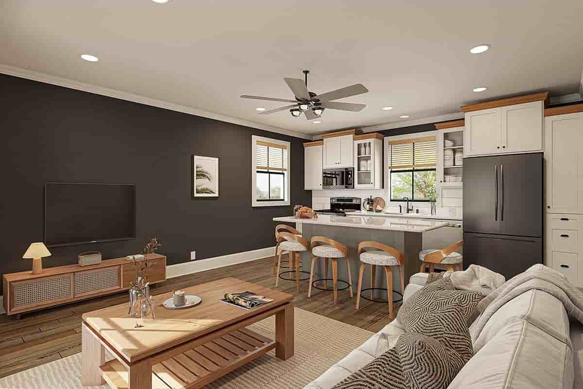 Cabin, Cottage, Country, Ranch House Plan 77453 with 2 Beds, 1 Baths Picture 1