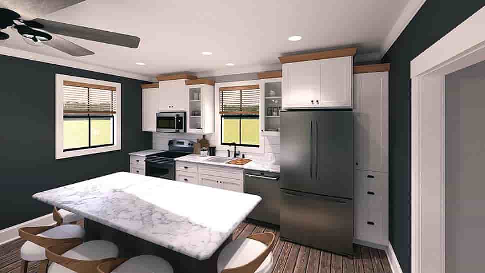 Cabin, Cottage, Country, Ranch House Plan 77453 with 2 Beds, 1 Baths Picture 3