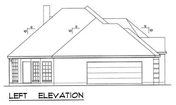 Traditional House Plan 77762 with 3 Beds, 2 Baths, 2 Car Garage Picture 1