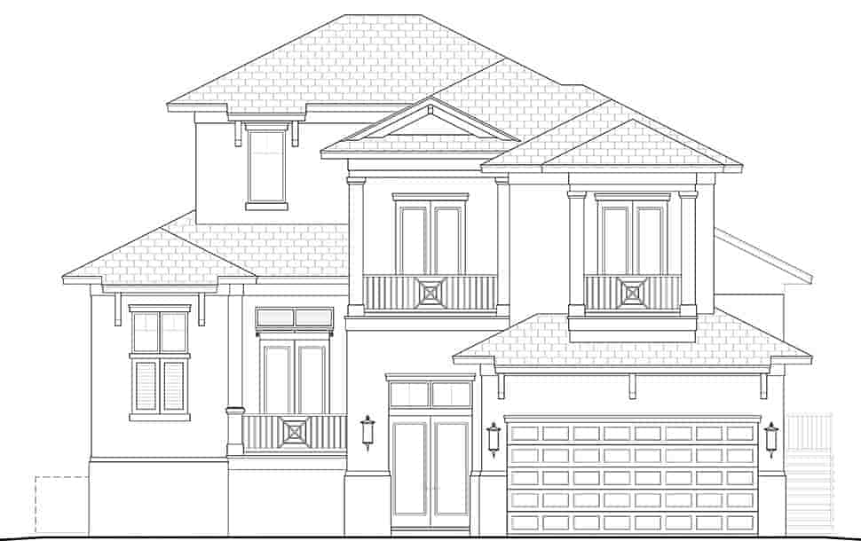 Coastal, Florida House Plan 78141 with 3 Beds, 4 Baths, 2 Car Garage Picture 3