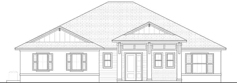Florida, Traditional House Plan 78146 with 4 Beds, 3 Baths, 3 Car Garage Picture 3