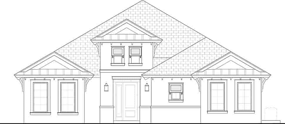 Coastal, Florida House Plan 78157 with 5 Beds, 4 Baths, 3 Car Garage Picture 3