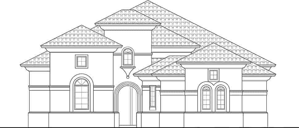 Coastal, Florida, Mediterranean House Plan 78183 with 4 Beds, 5 Baths, 3 Car Garage Picture 3
