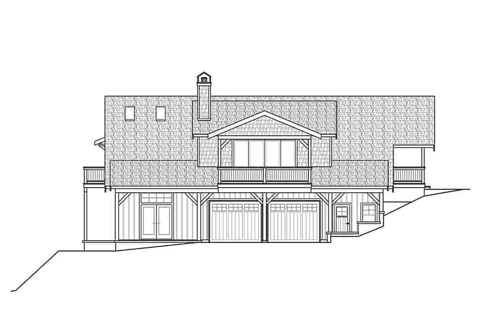 Cottage, Craftsman House Plan 78401 with 1 Beds, 2 Baths, 2 Car Garage Picture 3