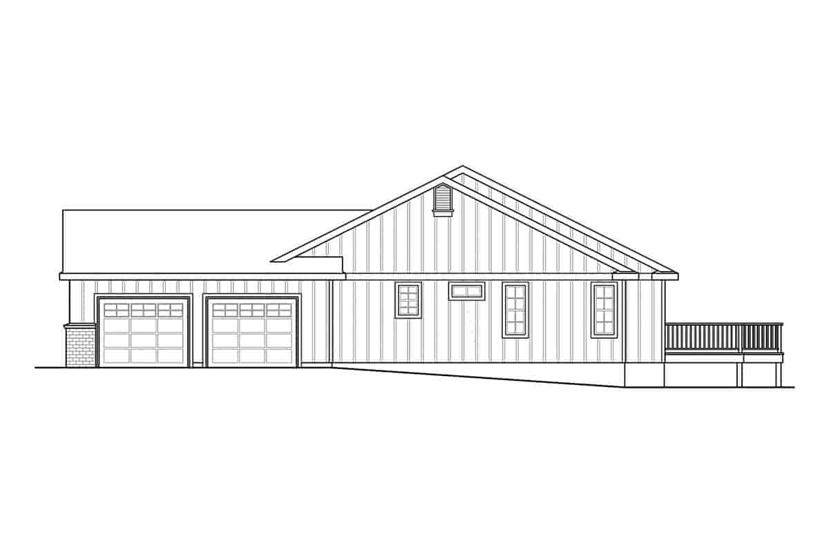Country, Ranch House Plan 78411 with 3 Beds, 2 Baths, 2 Car Garage Picture 2