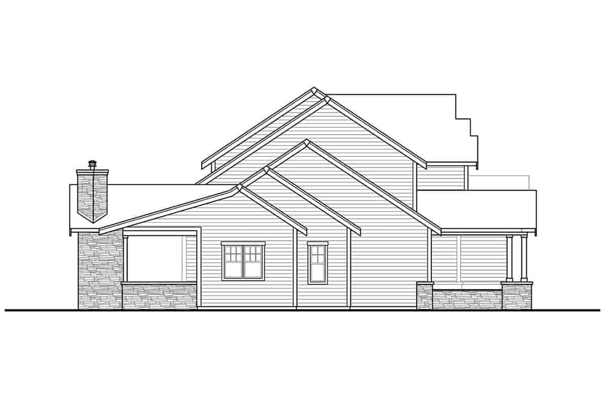 Country, Craftsman House Plan 78428 with 3 Beds, 3 Baths, 3 Car Garage Picture 2