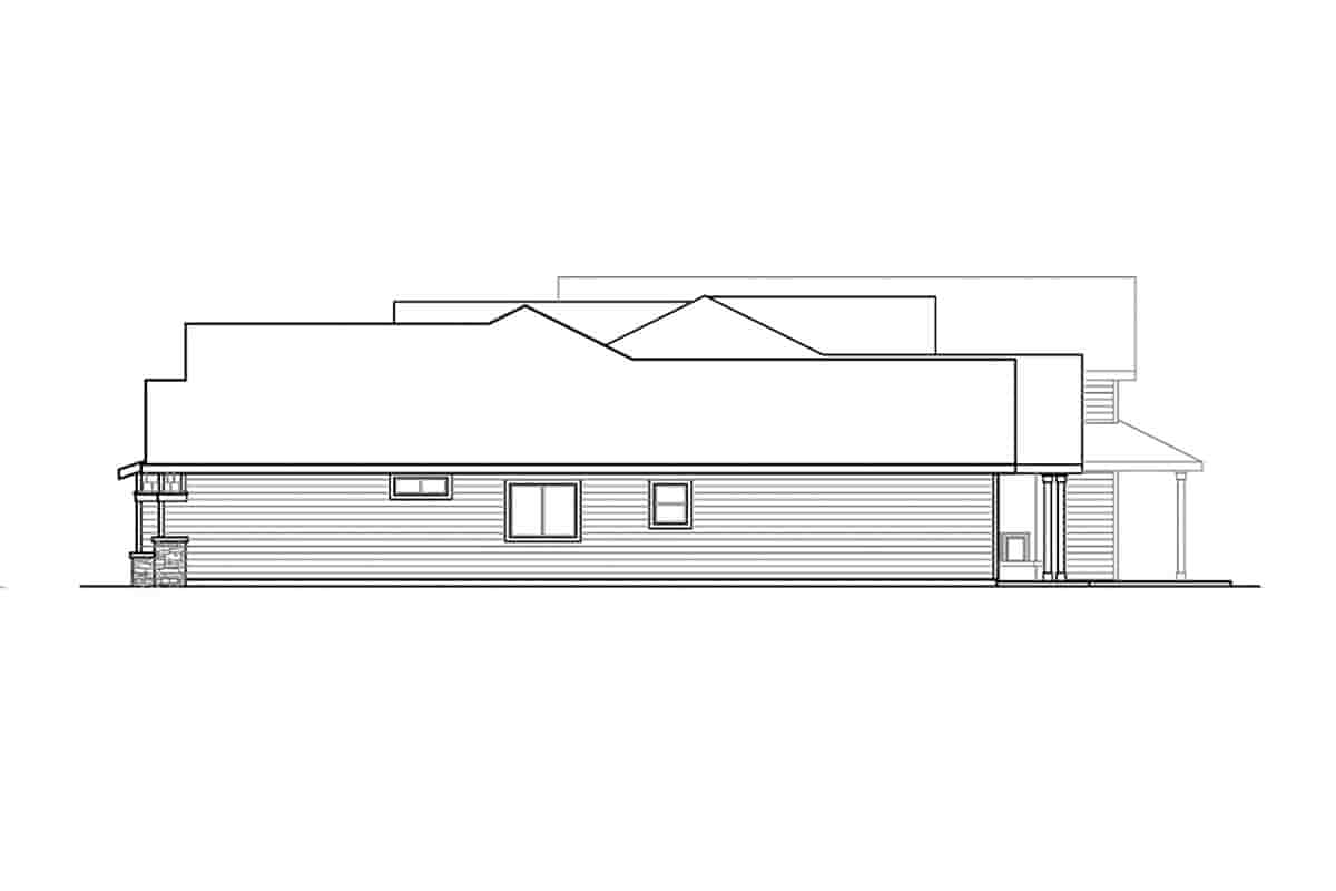 Craftsman, Prairie, Ranch House Plan 78439 with 3 Beds, 3 Baths, 4 Car Garage Picture 1