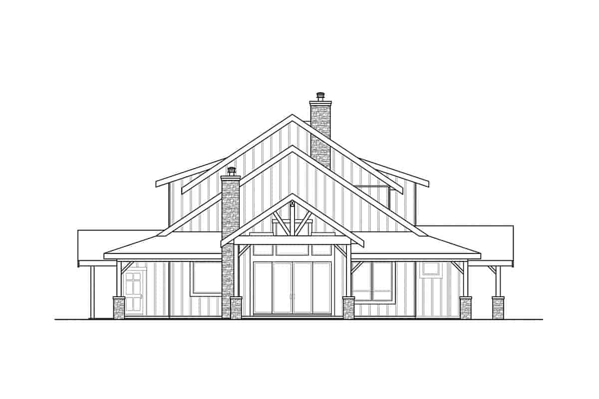 Cabin, Cottage, Country House Plan 78451 with 5 Beds, 6 Baths Picture 2