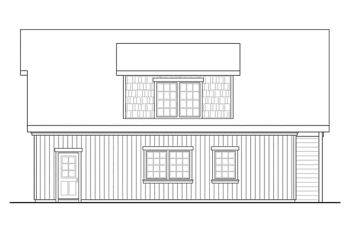 Cottage, Craftsman Garage-Living Plan 78469 with 2 Beds, 1 Baths, 2 Car Garage Picture 1