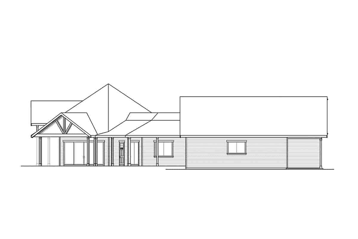 Craftsman, Prairie House Plan 78471 with 2 Beds, 3 Baths, 3 Car Garage Picture 2