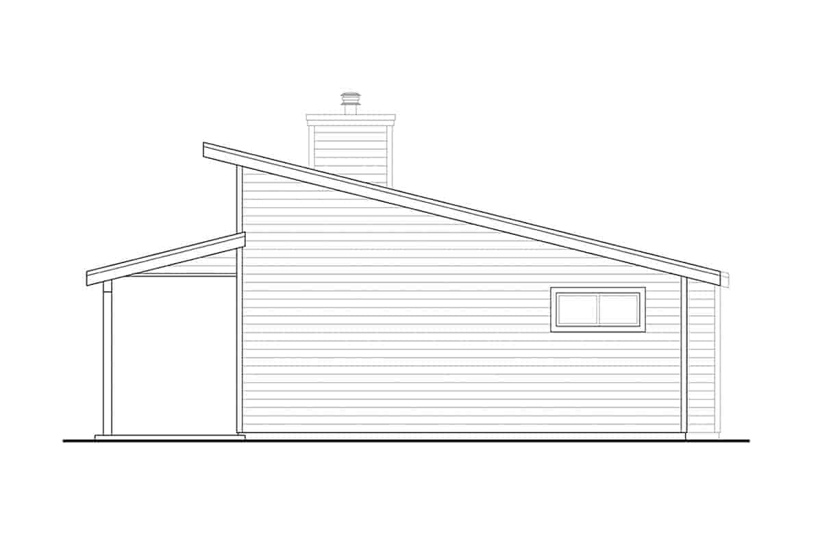 Cabin, Contemporary, Cottage, Country House Plan 78476 with 2 Beds, 1 Baths Picture 1