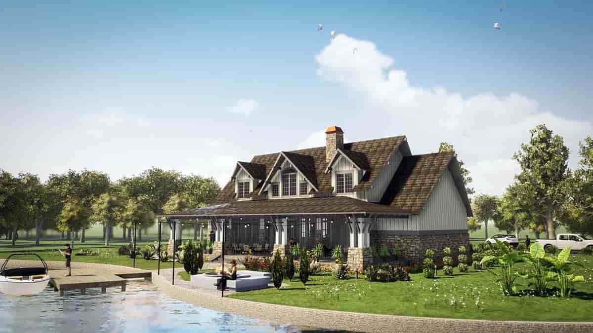 Tudor, Tuscan House Plan 78501 with 5 Beds, 6 Baths, 2 Car Garage Picture 2