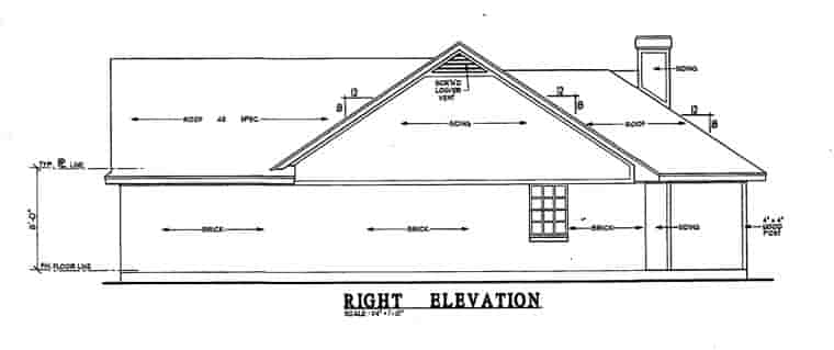 One-Story, Traditional House Plan 79128 with 3 Beds, 2 Baths, 2 Car Garage Picture 1