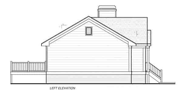 Colonial House Plan 80102 with 3 Beds, 2 Baths, 2 Car Garage Picture 1