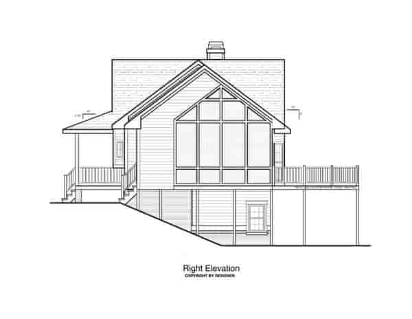 Cottage House Plan 80152 with 3 Beds, 3 Baths, 2 Car Garage Picture 2