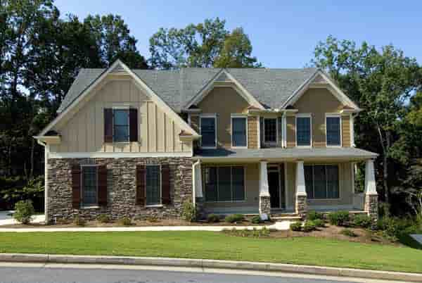 Cottage House Plan 80215 with 5 Beds, 3 Baths, 2 Car Garage Picture 1