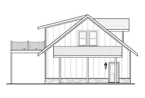 Cottage 4 Car Garage Apartment Plan 80252 with 1 Beds, 1 Baths Picture 1
