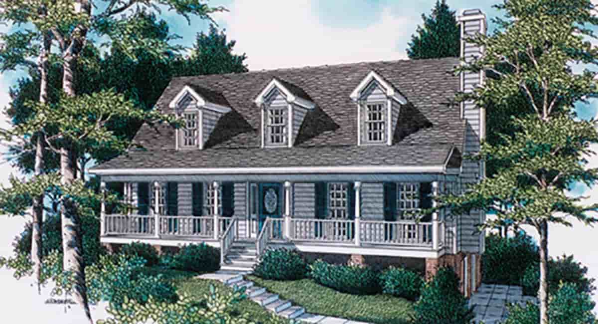 Country, Farmhouse, Southern House Plan 80254 with 3 Beds, 3 Baths, 3 Car Garage Picture 1
