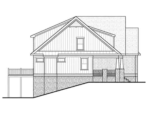 Bungalow, Cottage, Craftsman, Narrow Lot House Plan 80260 with 4 Beds, 4 Baths, 2 Car Garage Picture 2