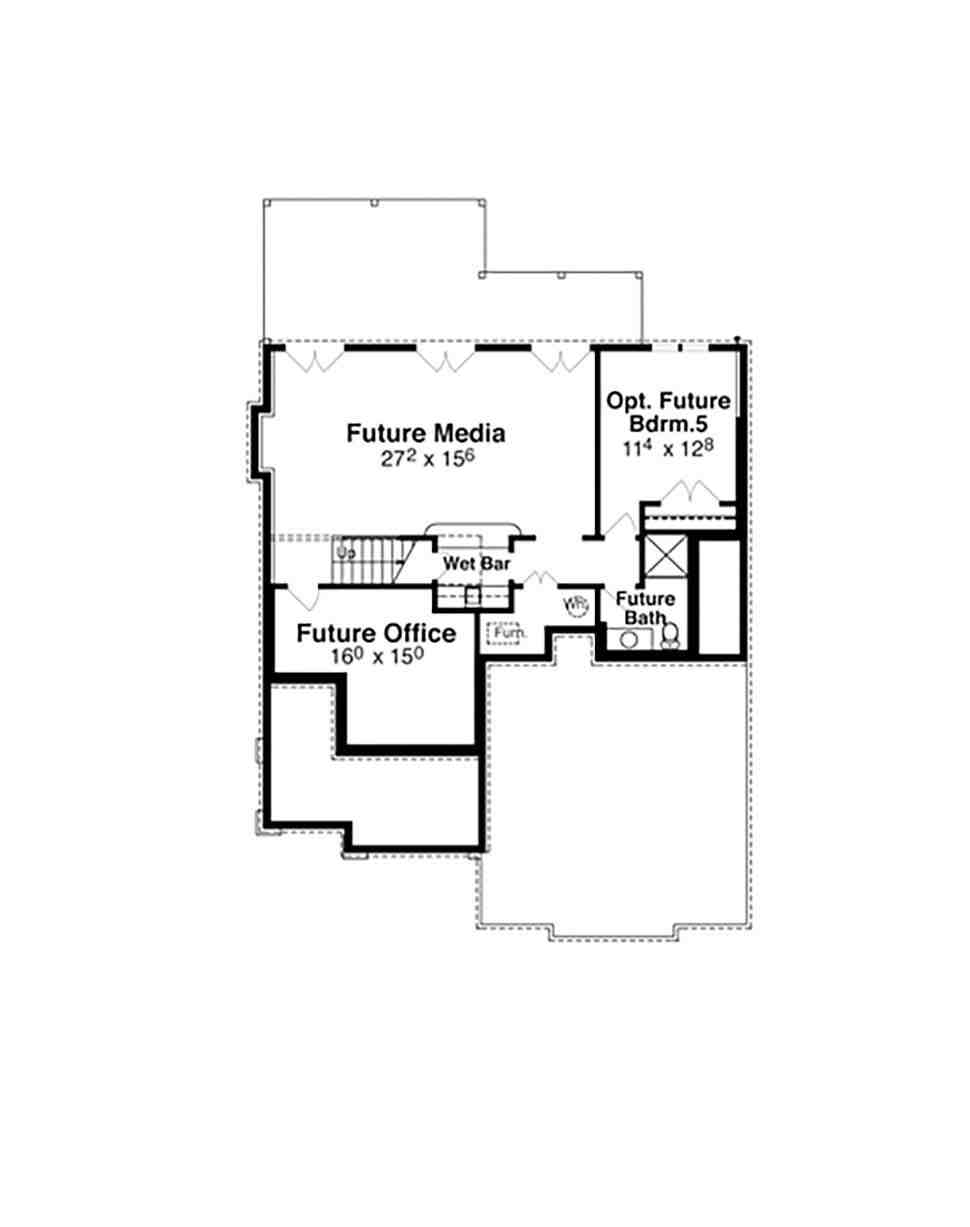 Bungalow, Cottage, Craftsman, Narrow Lot House Plan 80260 with 4 Beds, 4 Baths, 2 Car Garage Picture 4