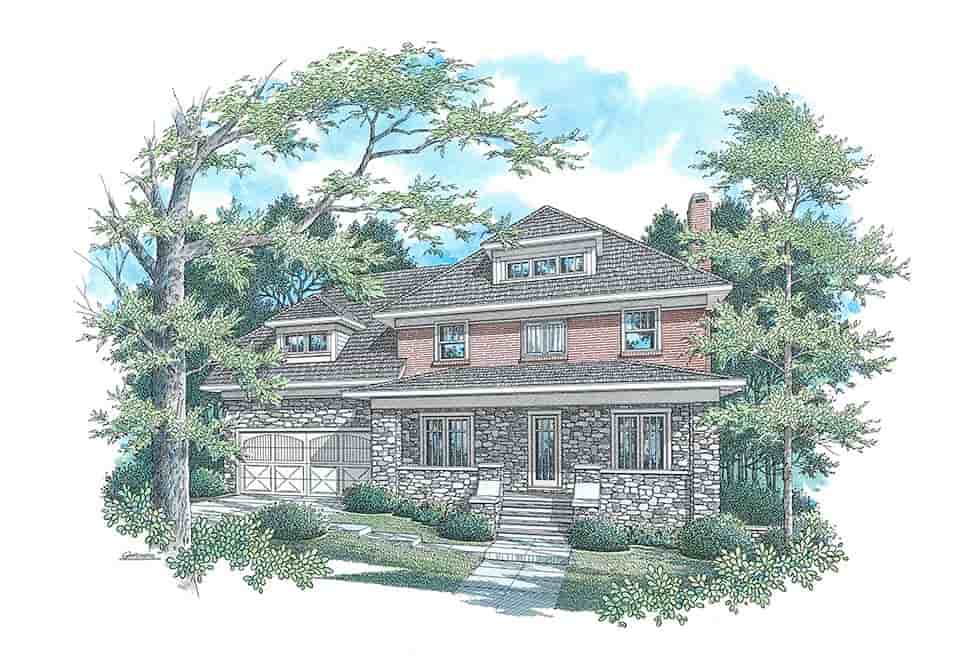 Craftsman, Traditional House Plan 80267 with 4 Beds, 4 Baths, 2 Car Garage Picture 3