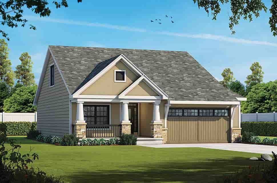Cottage, Country, Craftsman House Plan 80404 with 3 Beds, 3 Baths, 2 Car Garage Picture 3