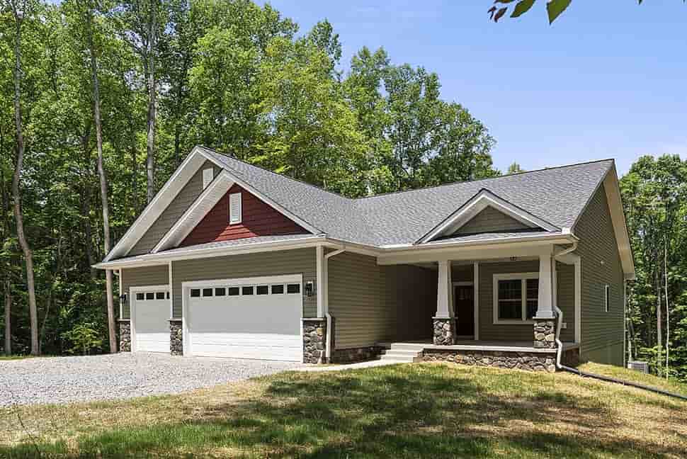 Bungalow, Craftsman House Plan 80437 with 3 Beds, 2 Baths, 3 Car Garage Picture 3