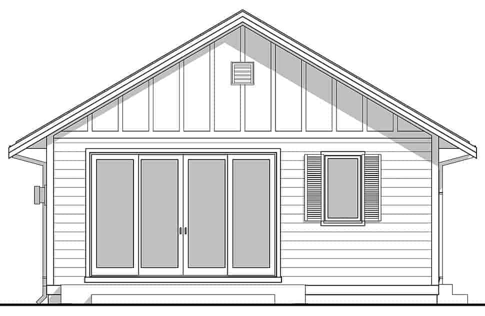 Cabin, Cottage House Plan 80500 with 3 Beds, 2 Baths Picture 3