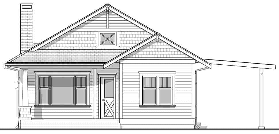 Bungalow House Plan 80504 with 2 Beds, 1 Baths Picture 3