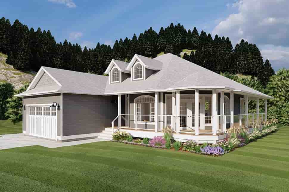 Country, Traditional House Plan 80507 with 3 Beds, 2 Baths, 2 Car Garage Picture 3